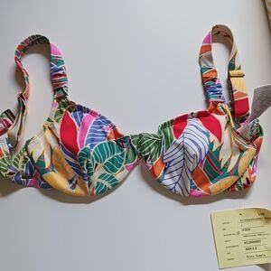 Rip Curl Women Bikini BRA Top   Multicolor  Adjustable Straps SZ S  NWT